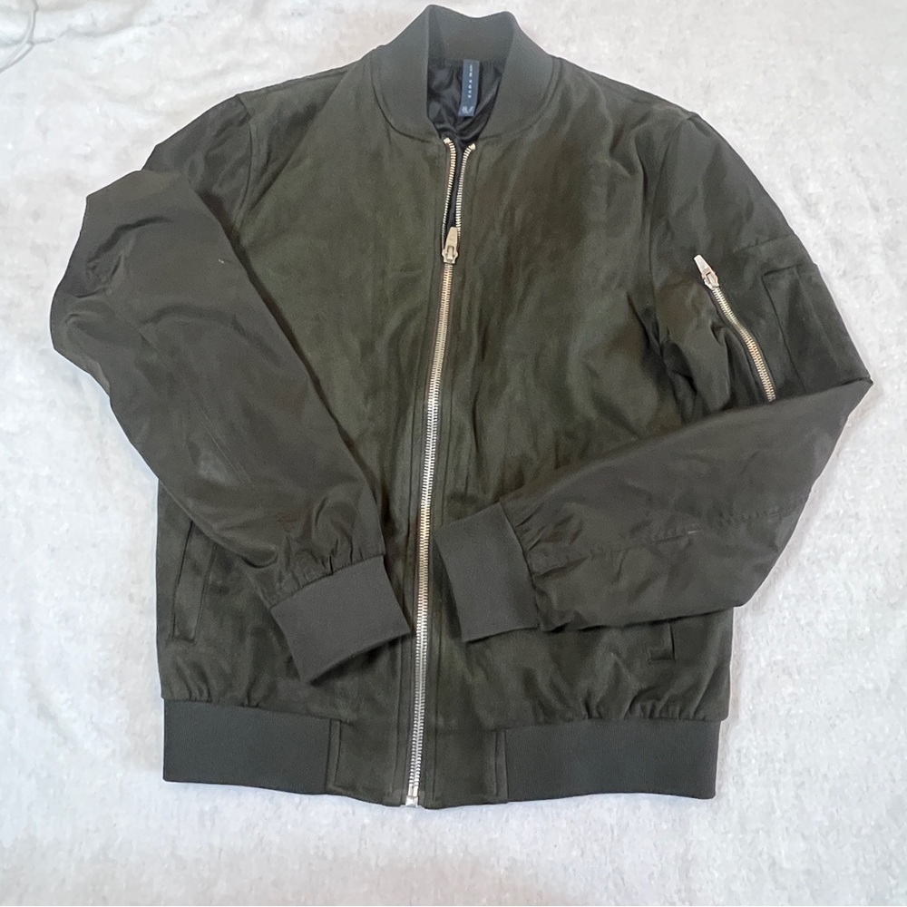 Zara Man Bomber Jacket size M color charcoal black